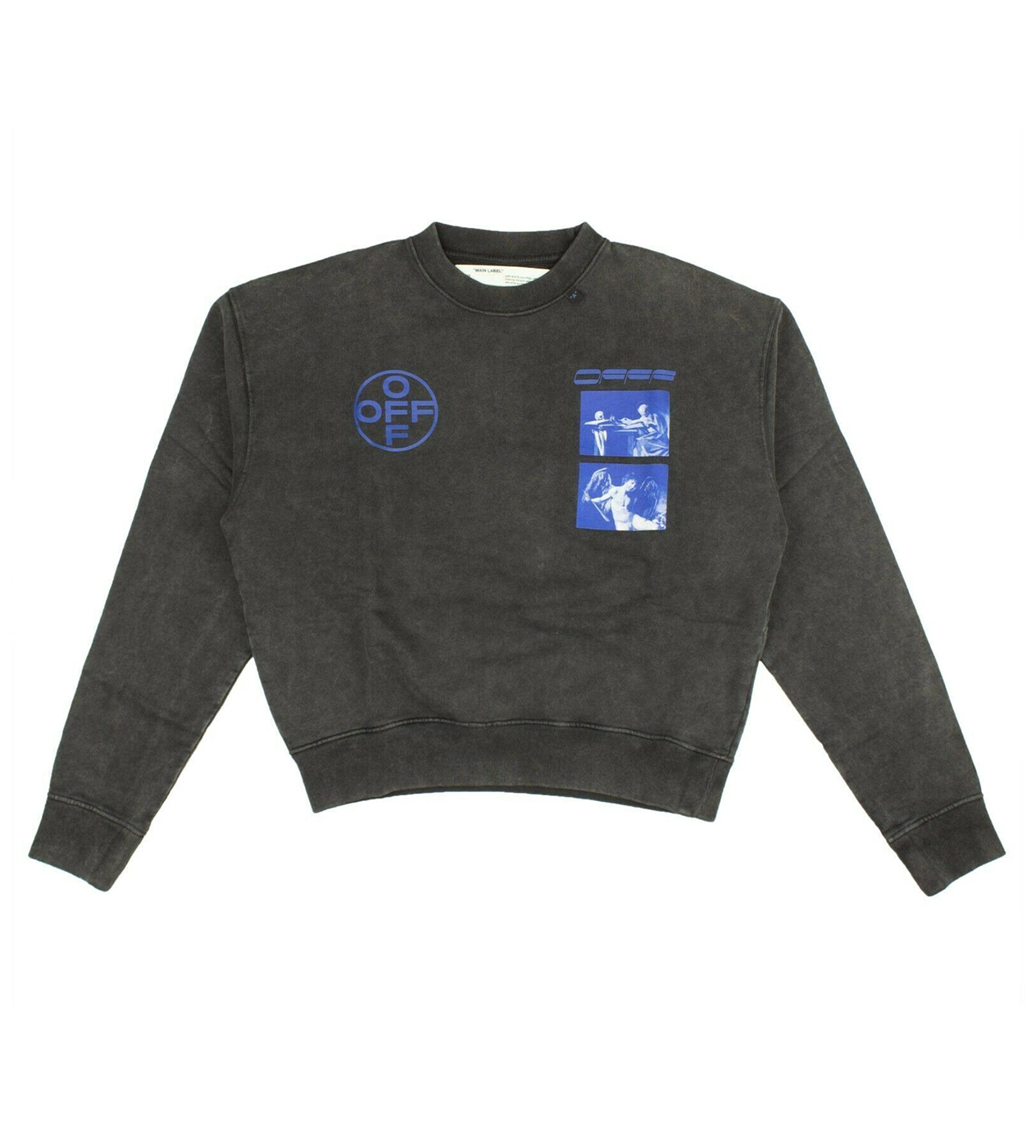 Off-White Grey/Blue Caravaggio Crewneck – Restock AR