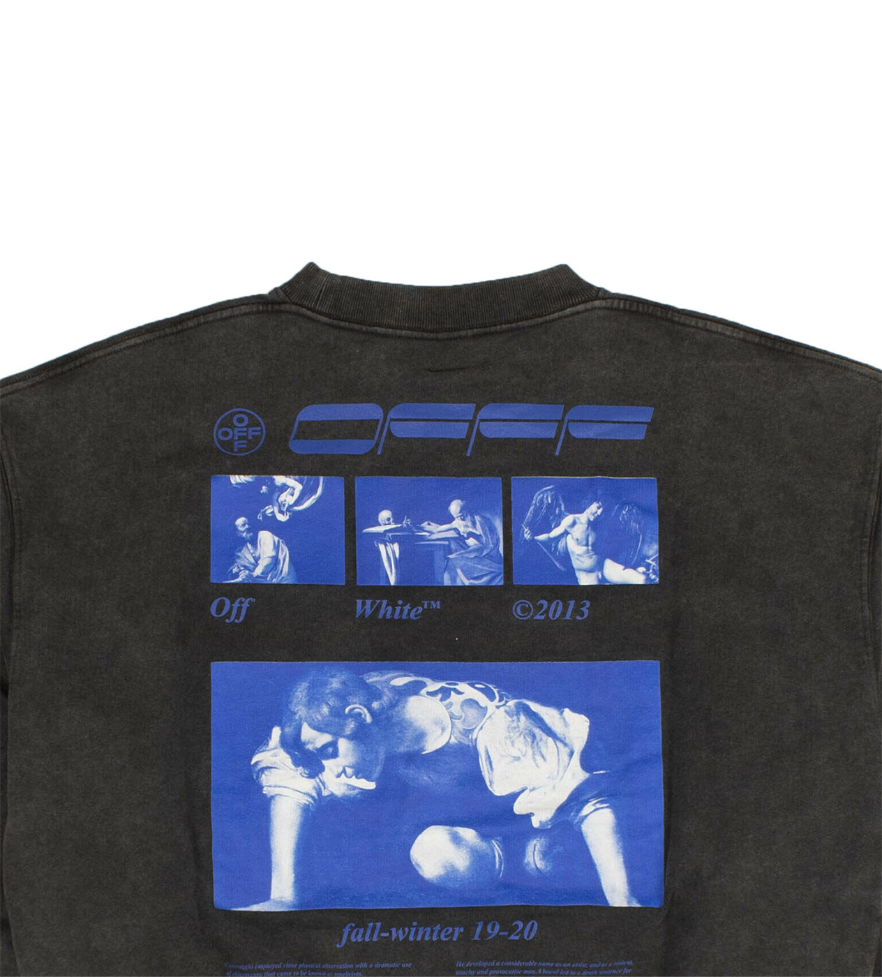 Off-White Grey/Blue Caravaggio Crewneck