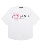 Palm Angels Heart Sprayed Logo Tee White/Pink