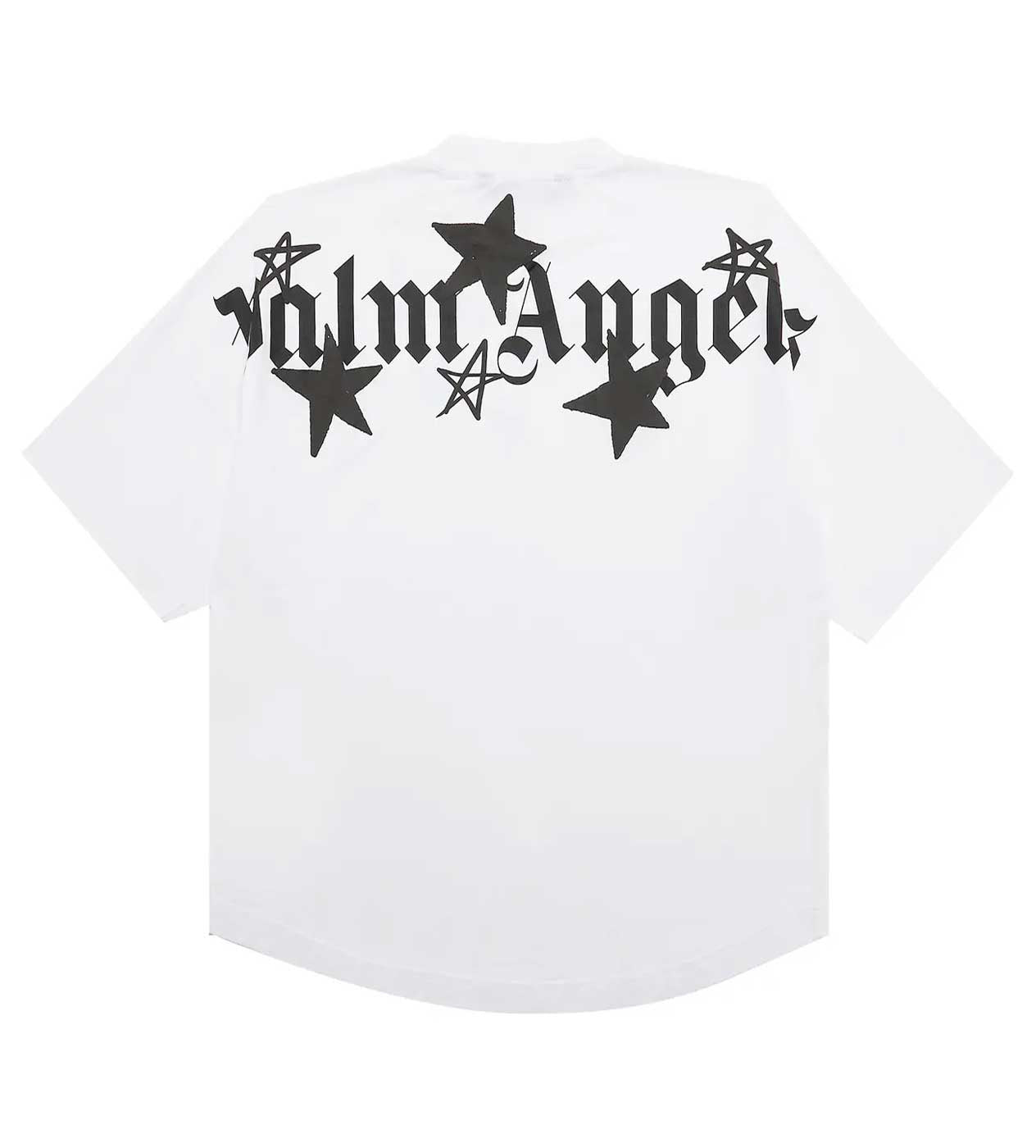 Palm Angels Shooting Stars Overlogo Tee White/Black
