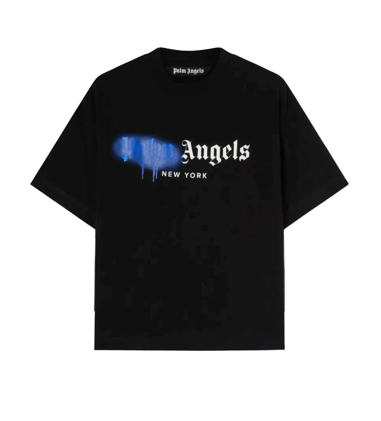 Palm Angels Sprayed Logo Tee Black/Blue