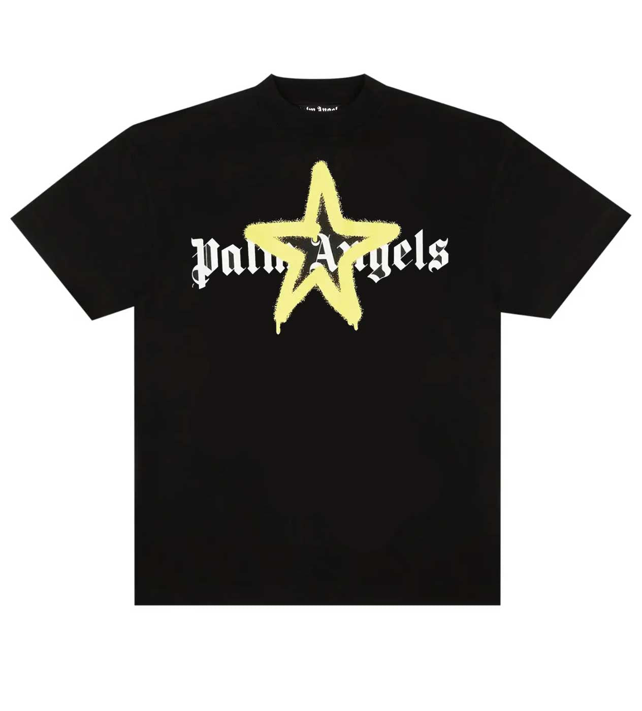 Palm Angels Star Sprayed Tee Black/Yellow