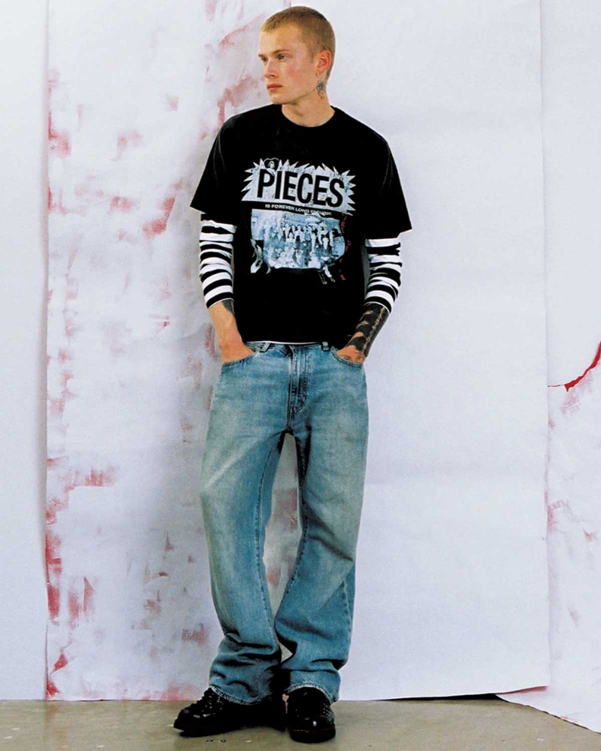 Pieces 4-Ever Tee Vintage Black