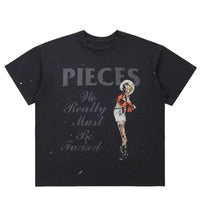 Pieces F***ed Tee Vintage Black