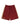 Pieces Hoop Long Shorts burgundy, mesh shorts with cream side stripes and PCS logo, front view