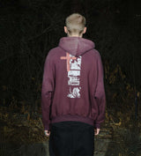 Pieces Inhumane Half Zip Sweatshirt Maroon