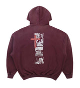 Pieces Inhumane Half Zip Sweatshirt Maroon