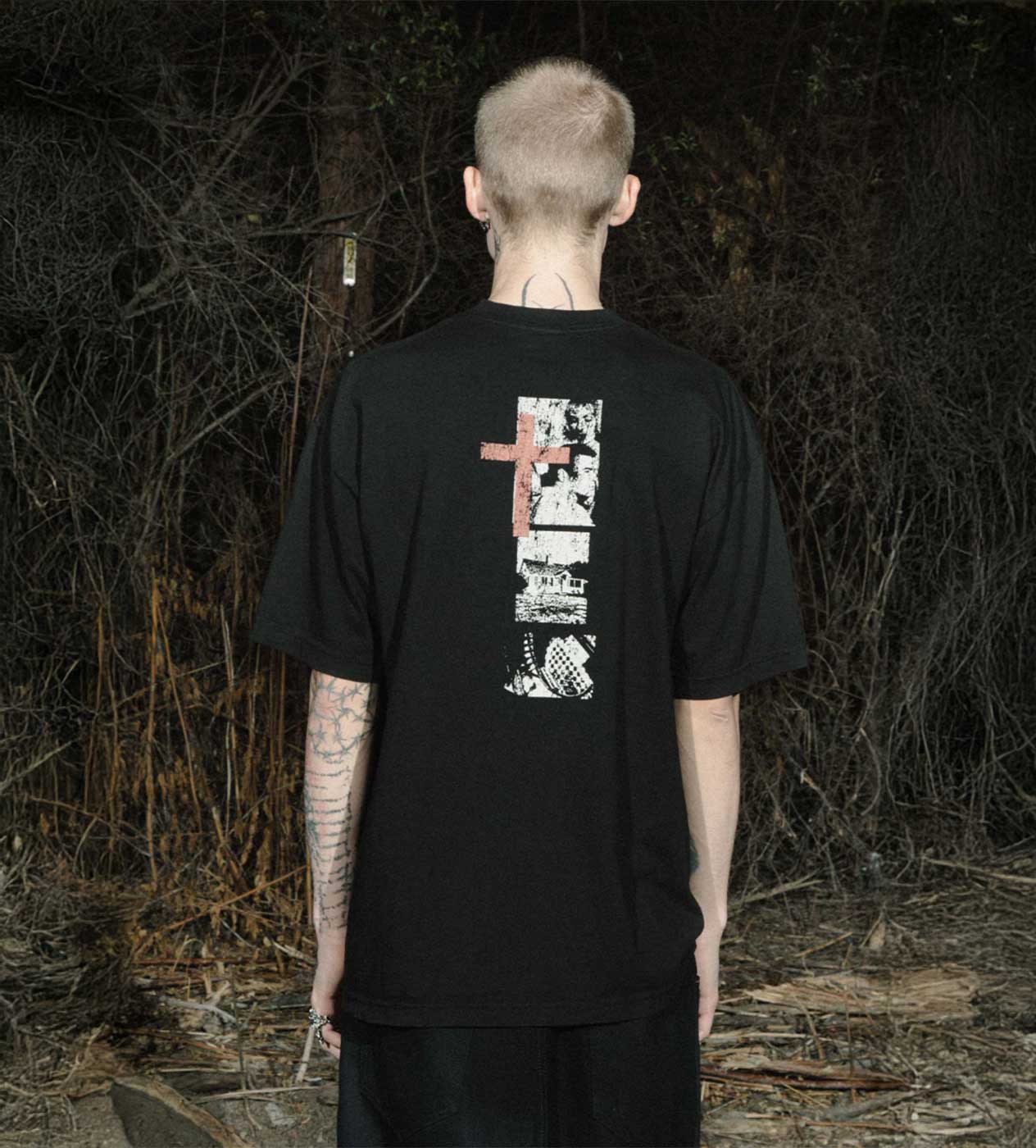 Pieces Inhumane Tee Vintage Black