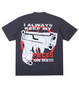 Product Image Of Pieces Shooting Range Tee Washed Black Back