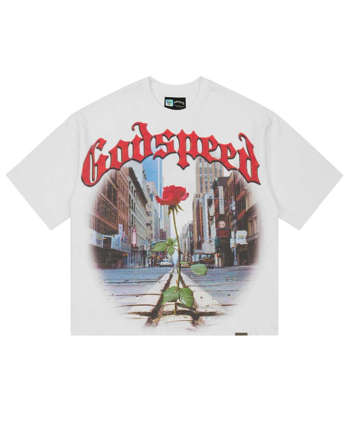 Godspeed Concrete Rose Tee White