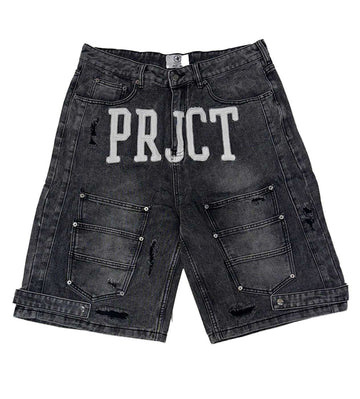 Project Capri Triple Pocket Jorts Black