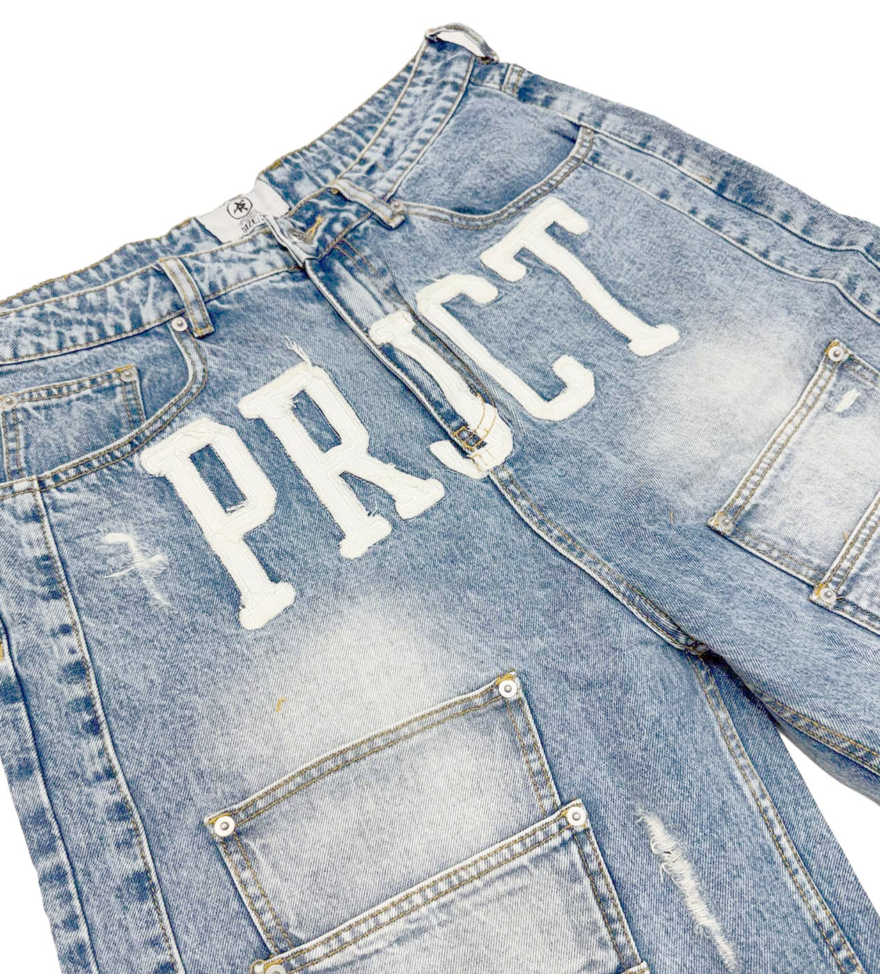 Project Capri Triple Pocket Jorts Light Blue