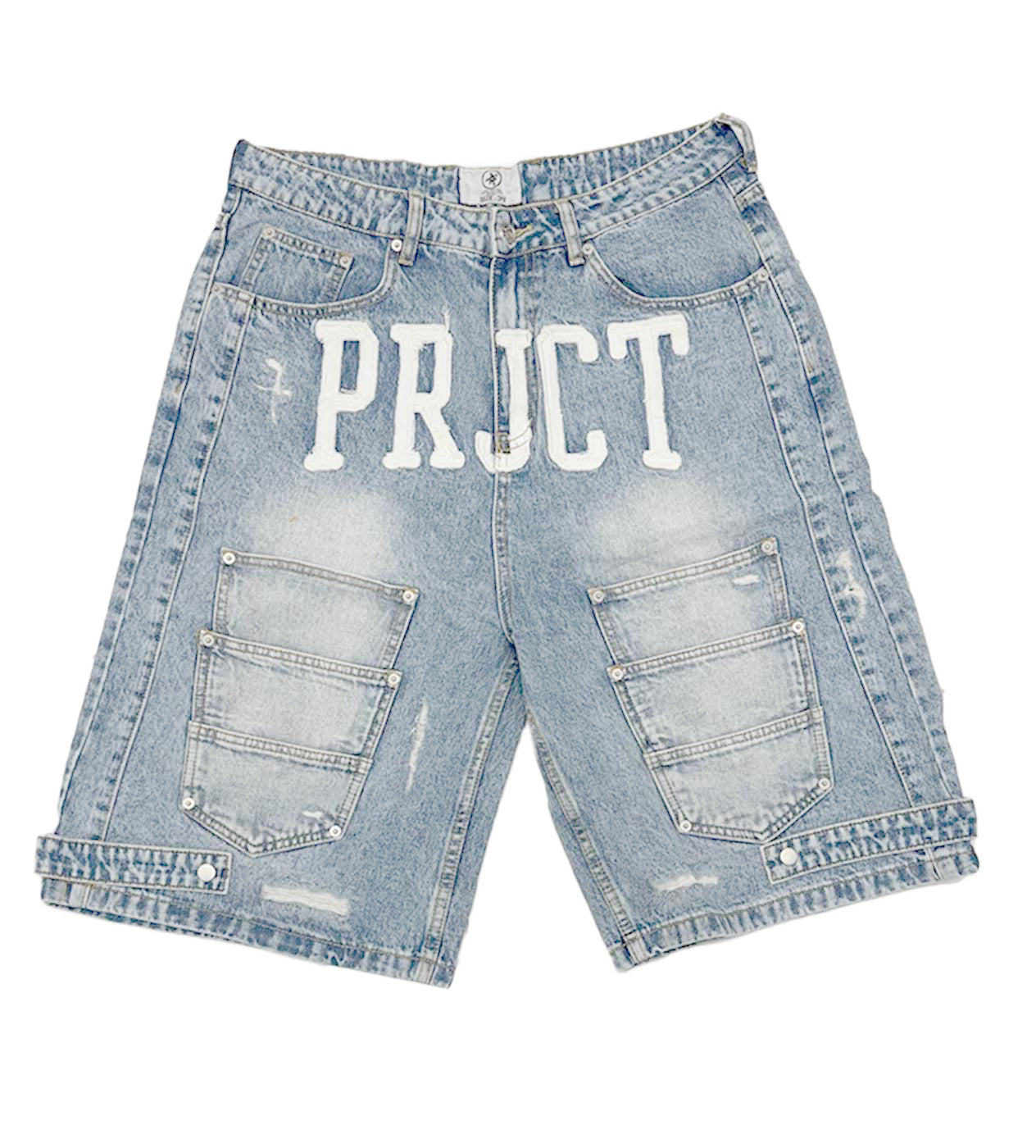 Project Capri Triple Pocket Jorts Light Blue β Restock AR