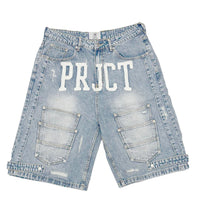 Project Capri Triple Pocket Jorts Light Blue