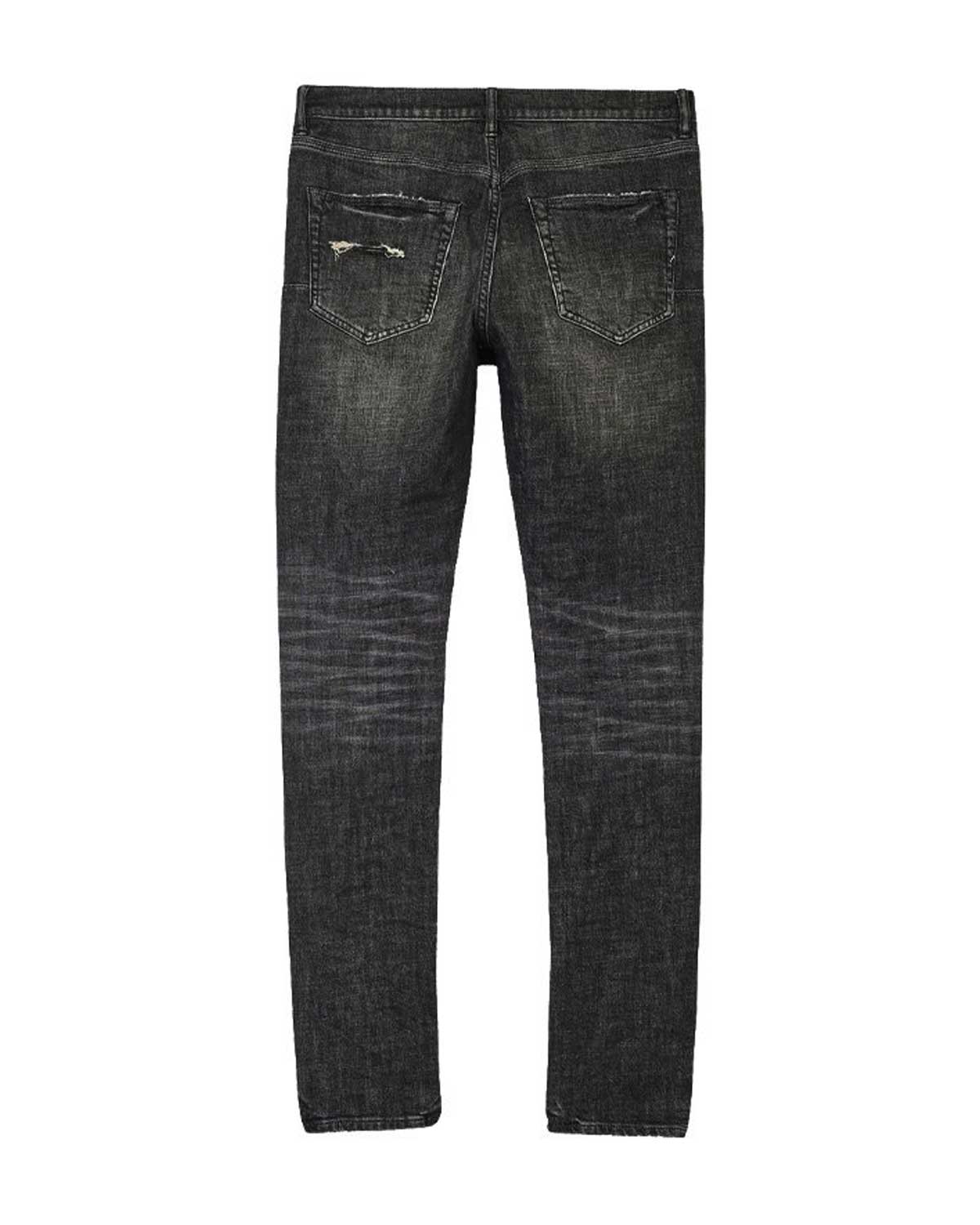 Purple Brand Grey Wash Distressed Denim Pants