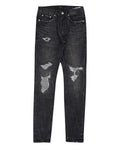 Purple Brand Grey Wash Distressed Denim Pants