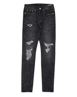 Purple Brand Grey Wash Distressed Denim Pants