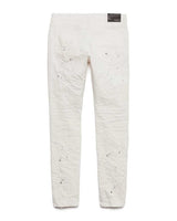 Purple Brand Optic Paint Blowout Pants White