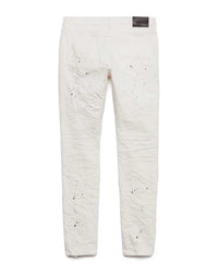 Purple Brand Optic Paint Blowout Pants White