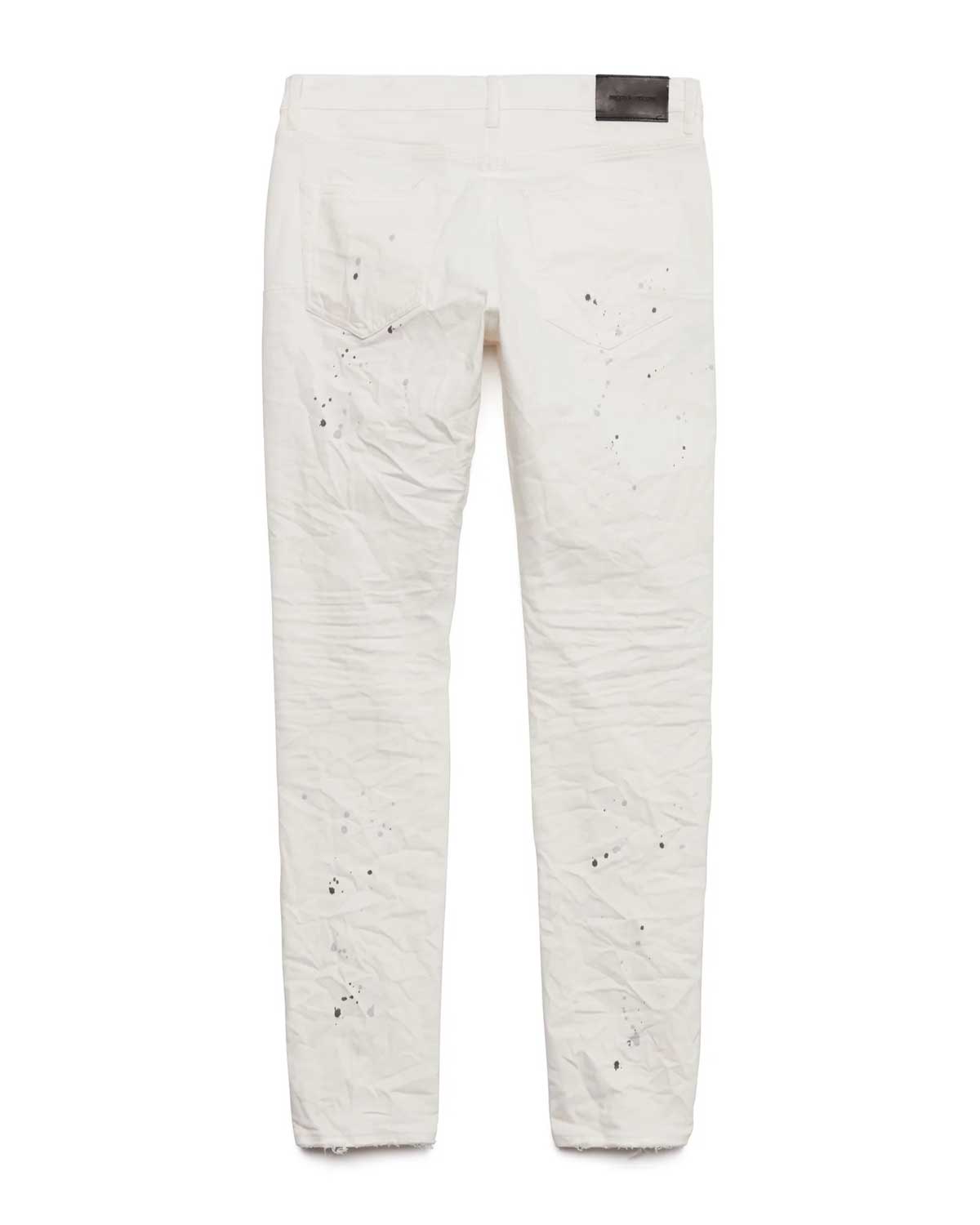 Purple Brand Optic Paint Blowout Pants White