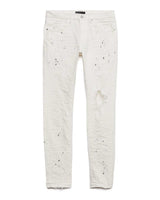Purple Brand Optic Paint Blowout Pants White