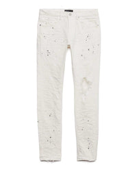 Purple Brand Optic Paint Blowout Pants White