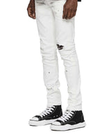 Purple Brand Optic Paint Blowout Pants White