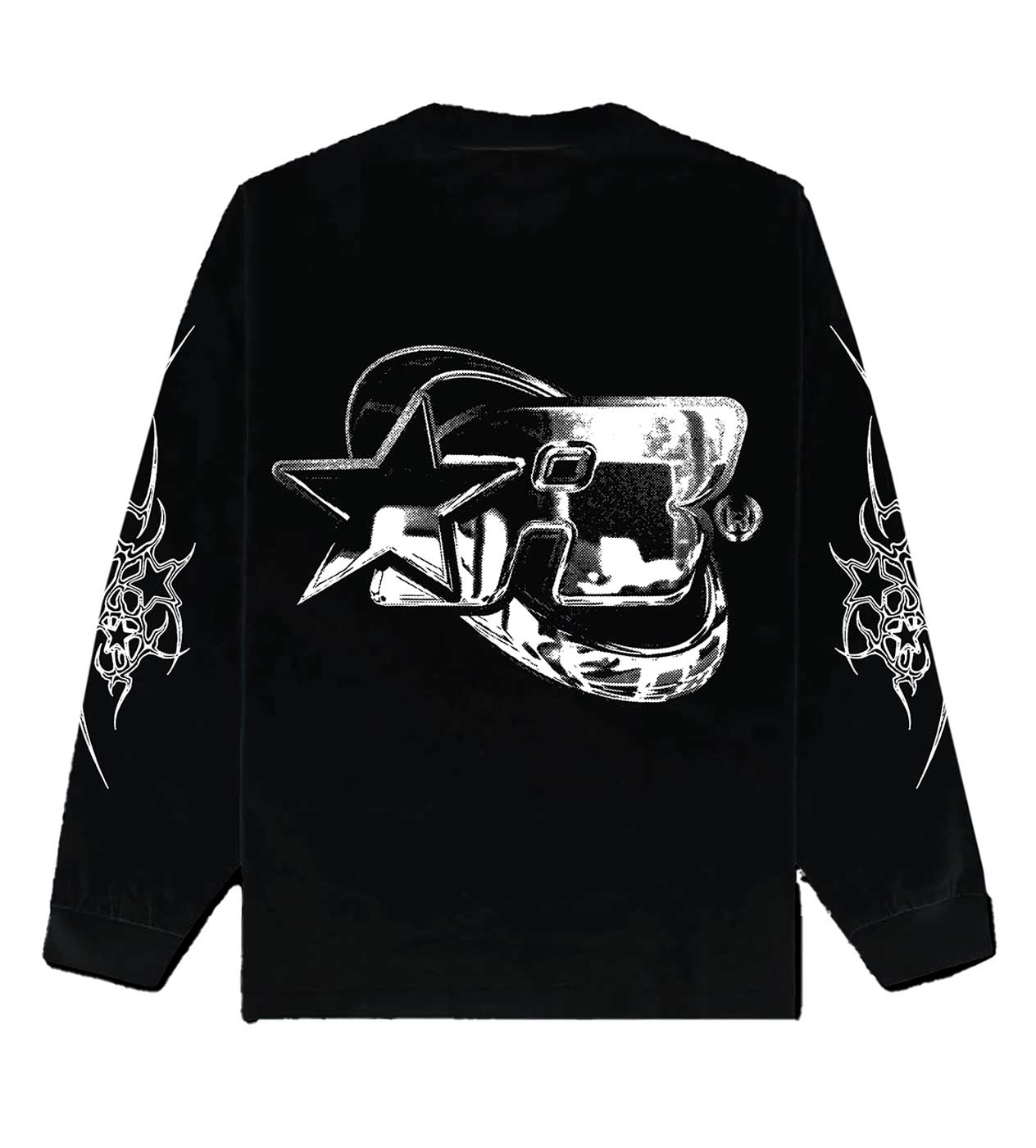 Restock AR Chrome Logo L/S Tee Black