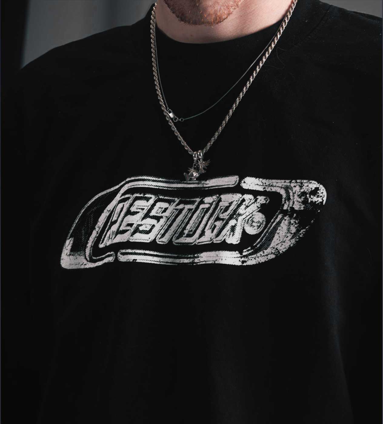 Restock AR Chrome Logo L/S Tee Black