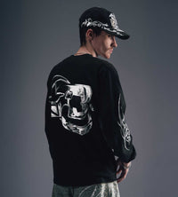 Restock AR Chrome Logo L/S Tee Black