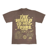 Restock AR The World Is Yours Tee Brown back view