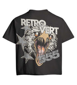 Retrovert Falcon Skull Tee Black/Grey