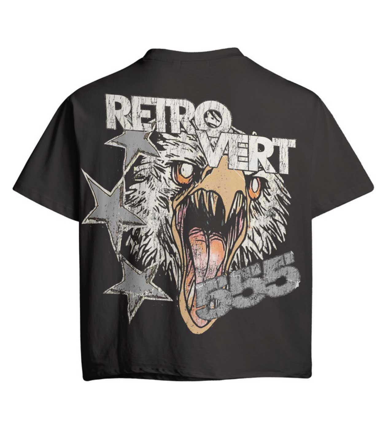Retrovert Falcon Skull Tee Black/Grey