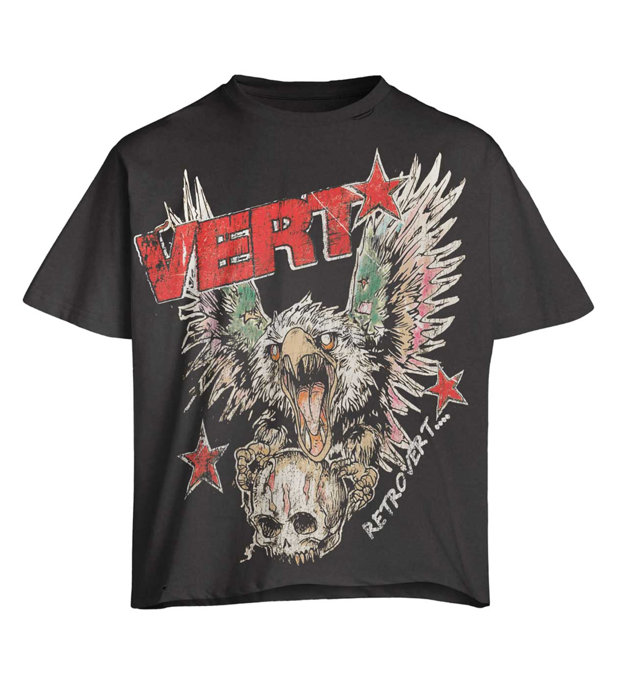 Retrovert Falcon Skull Tee Black/Red