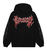 Revenge Grim Reaper Hoodie Black/Red front view