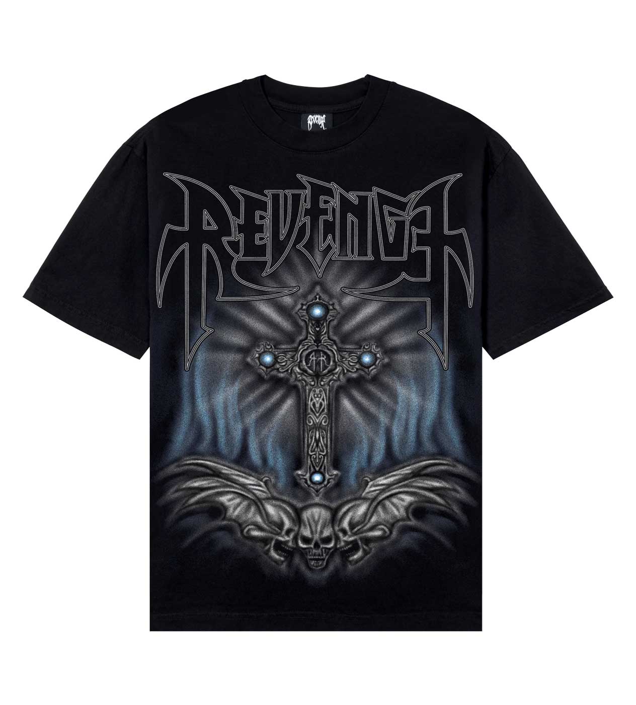 Revenge Airbrush Metal Tee Black front