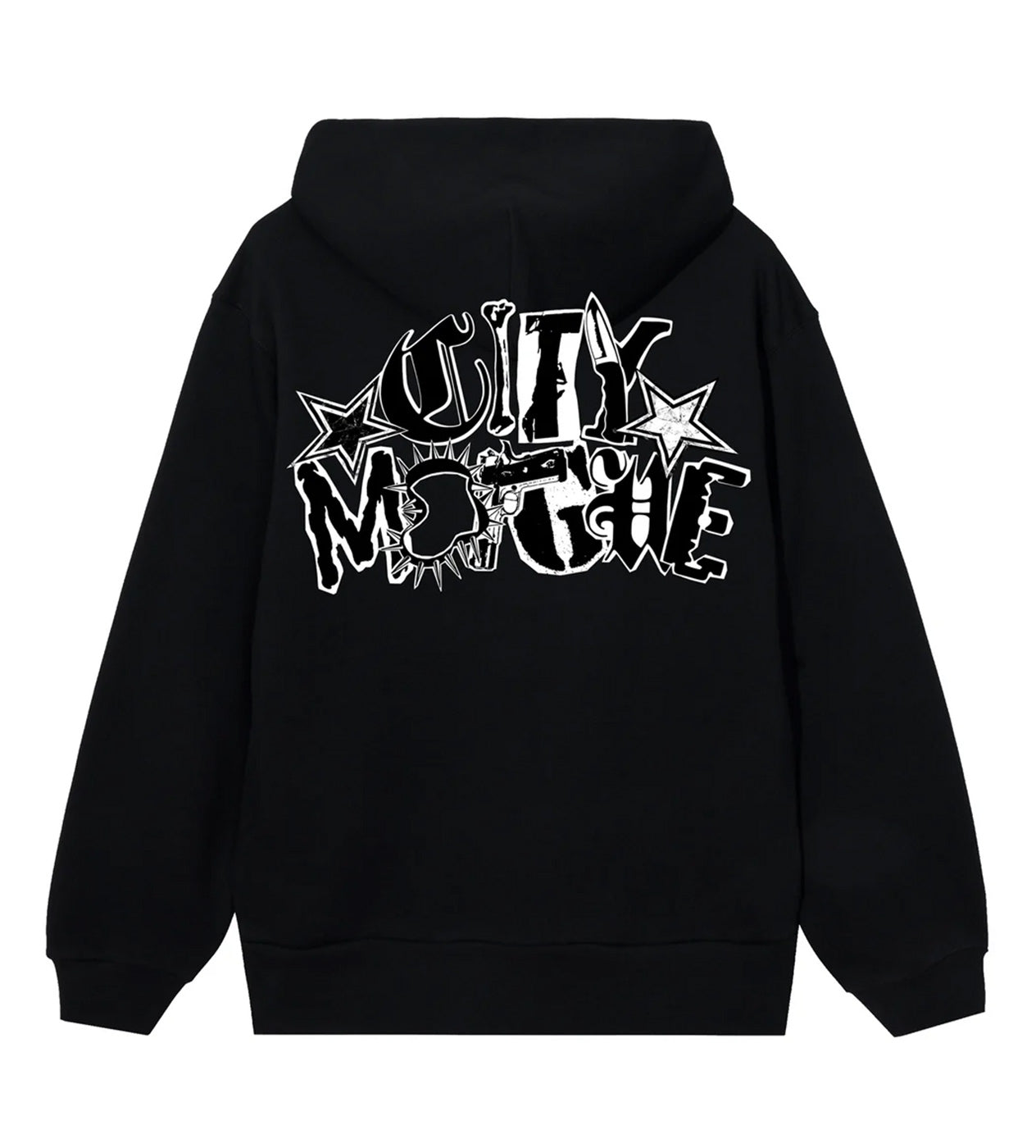 Revenge Arch Logo Claw Hoodie Black/White back view