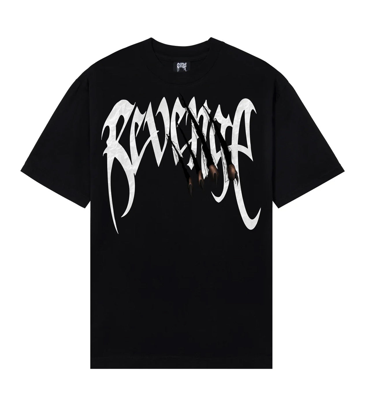 Revenge Arch Logo Claw Tee Black/White front view