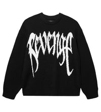 Revenge Arch Logo Knit Sweater Black/White