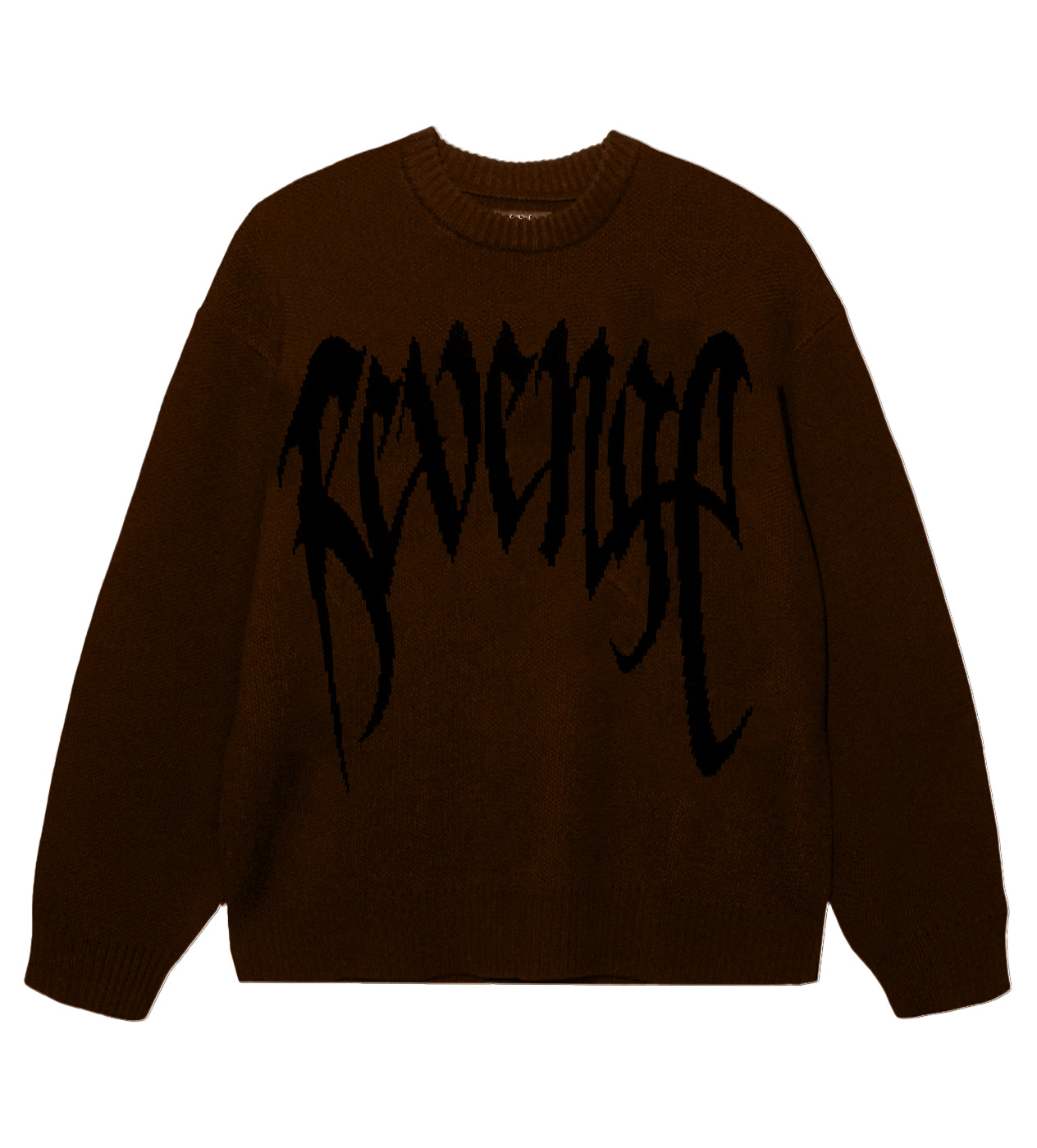 Revenge Arch Logo Knit Sweater Brown/Black