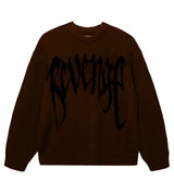 Revenge Arch Logo Knit Sweater Brown/Black