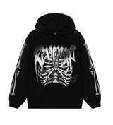 Revenge Chrome Skeleton Hoodie Front View