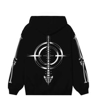 Revenge Chrome Skeleton Hoodie Back View