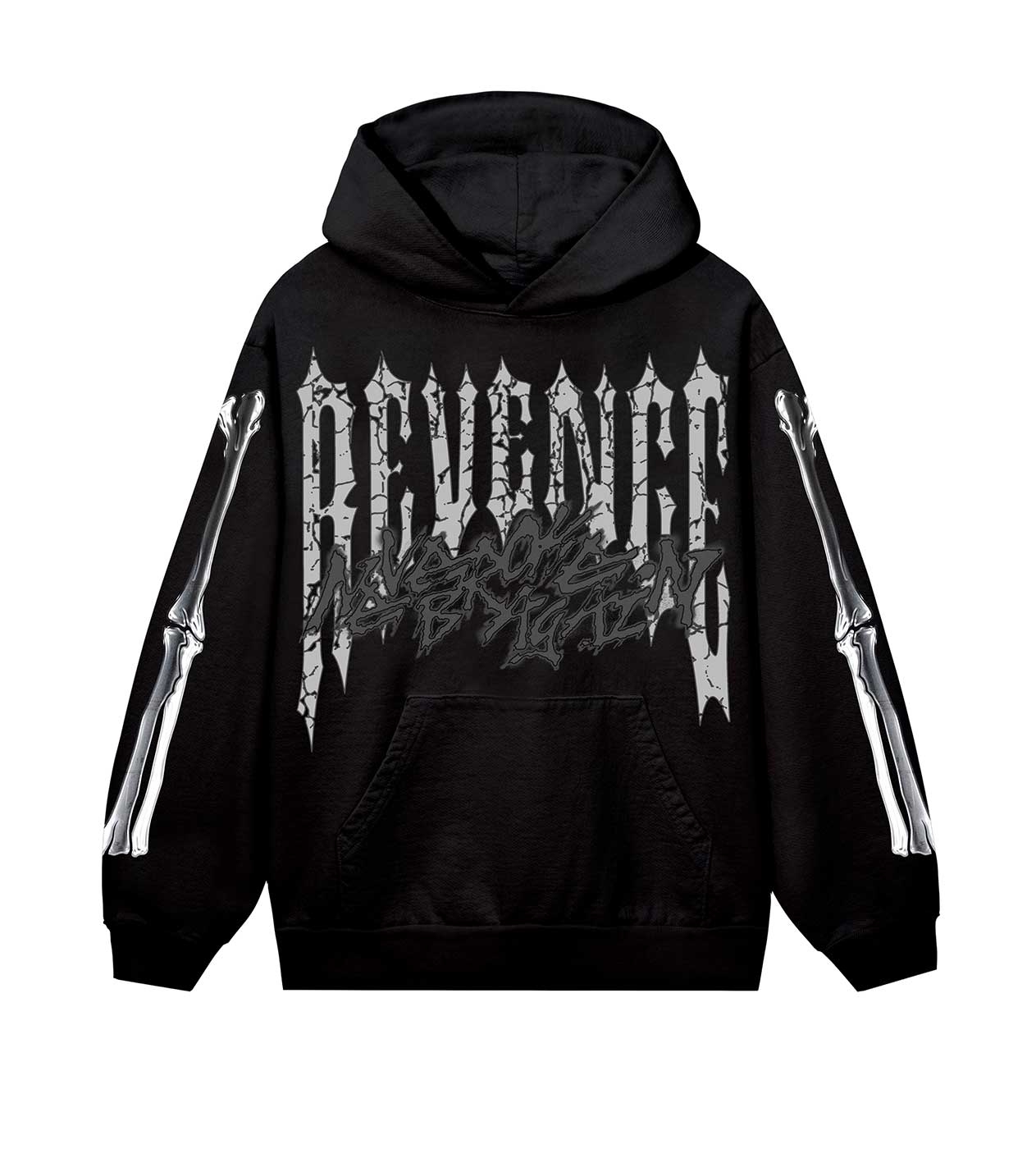 Revenge Chromed Out Hoodie Black