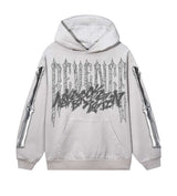 Revenge Chromed Out Hoodie Cement front view