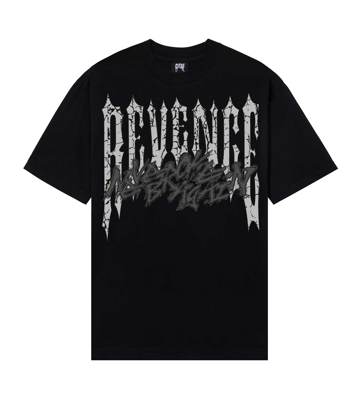 Revenge Chromed Out Tee Black front view