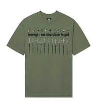 Revenge Closer To God Tee Army Green front view