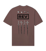 Revenge Closer To God Tee Chocolate Brown back view