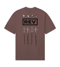 Revenge Closer To God Tee Chocolate Brown back view