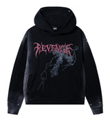 Revenge Cross Chain Studded Hoodie Black